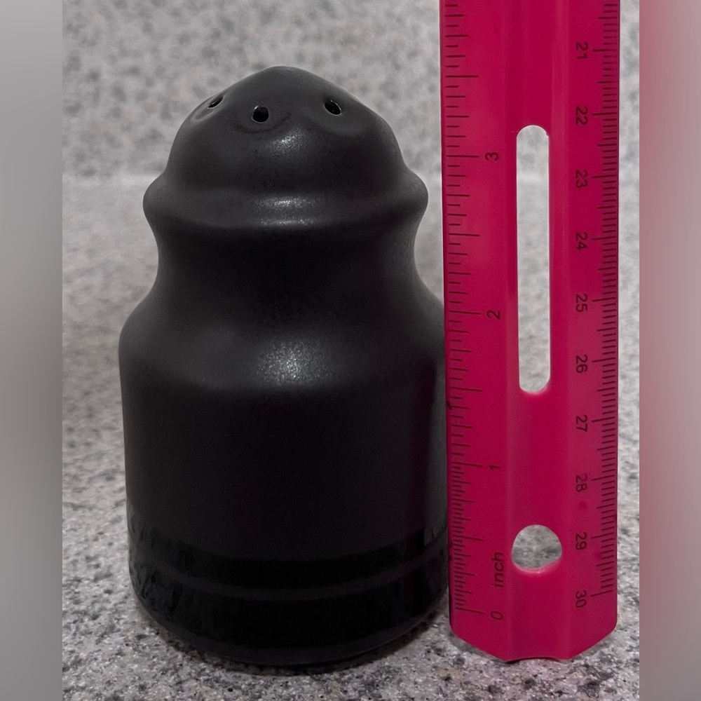 Pfaltzgraff Midnight Sun Pattern Matte Black Salt Shaker - Picture 5 of 5